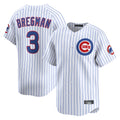 Trusc C.Cubs #3 Alex Bregman White Limited Home Game Stitched Jerseys