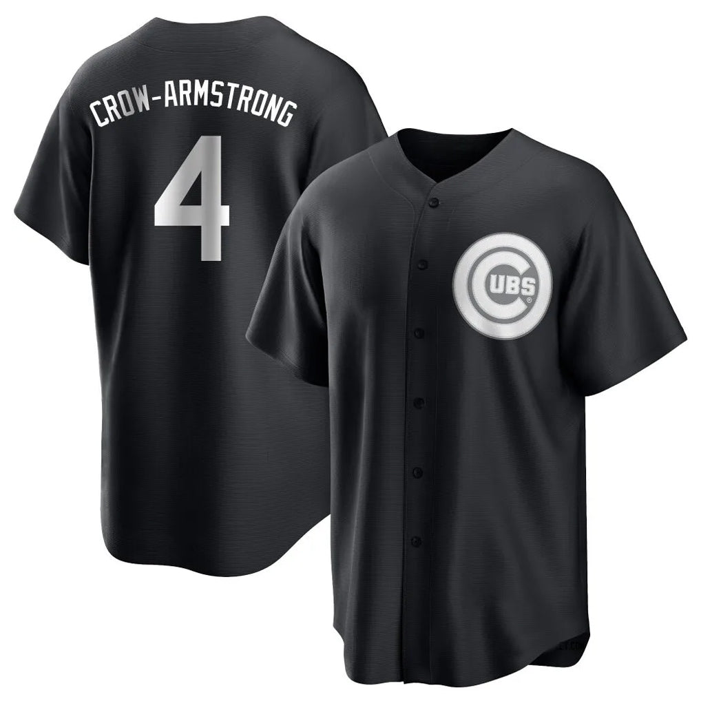 Trusc C.Cubs #4 Pete Crow-Armstrong Player Black Game Stitched Jerseys