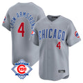 Trusc C.Cubs #4 Pete Crow-Armstrong Player Gray Road 150th Anniversary Limited Home Stitched Jerseys