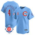 Trusc C.Cubs #4 Pete Crow-Armstrong Player Light Blue 150th Anniversary Limited Home Stitched Jerseys