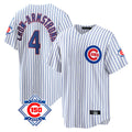 Trusc C.Cubs #4 Pete Crow-Armstrong Player White 150th Anniversary Home Game Stitched Jerseys