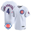 Trusc C.Cubs #4 Pete Crow-Armstrong Player White 150th Anniversary Limited Home Game Stitched Jerseys
