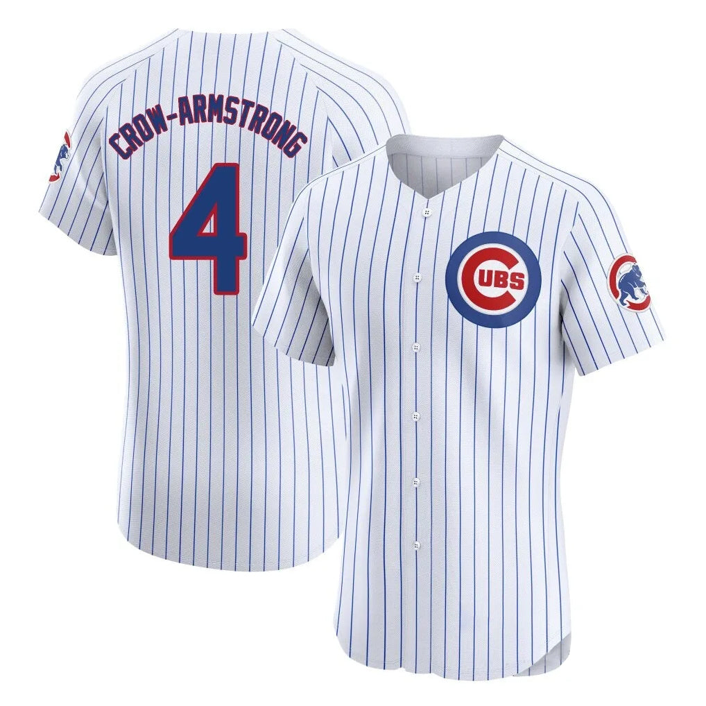 Trusc C.Cubs #4 Pete Crow-Armstrong Player White Limited Elite Home Game Stitched Jerseys