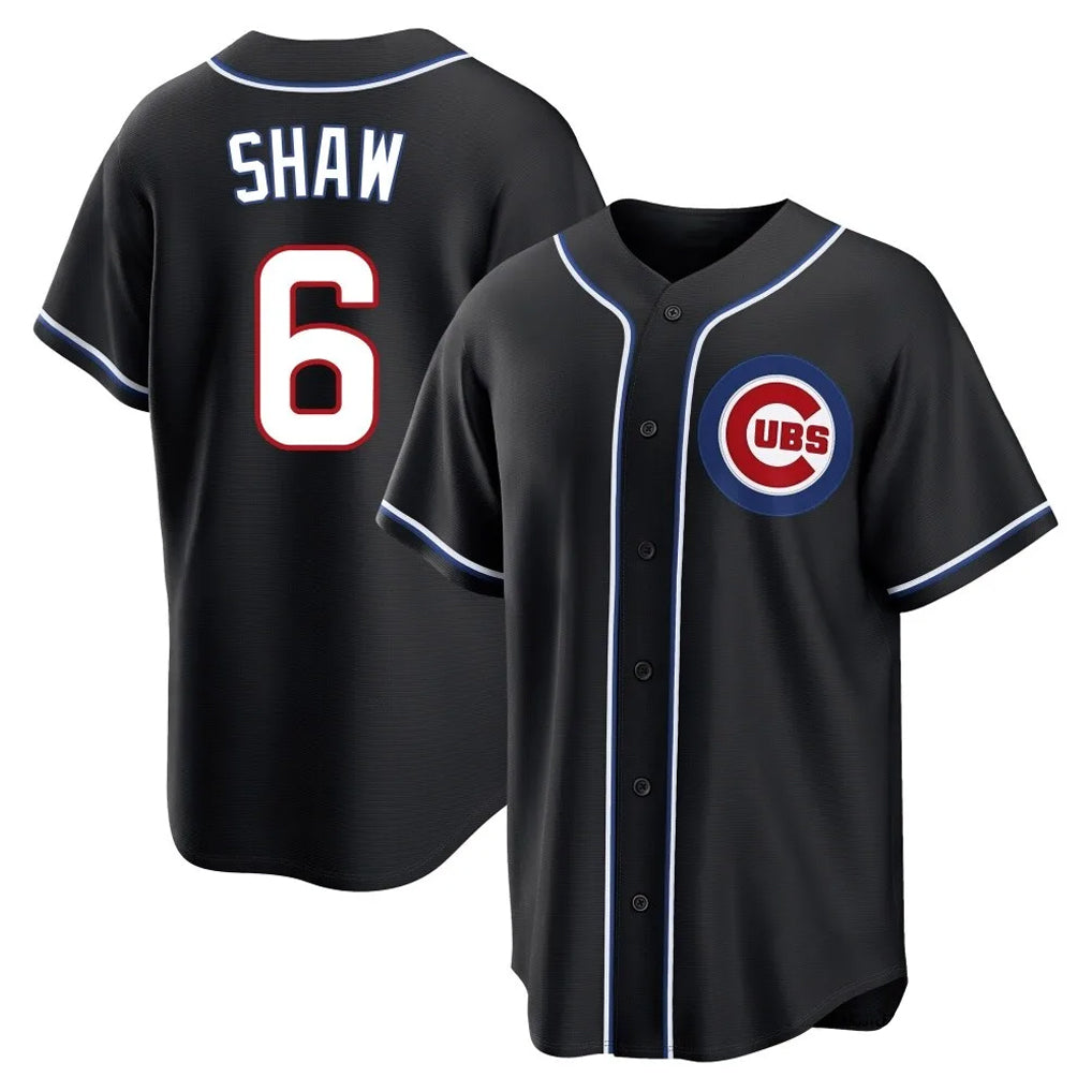 Trusc C.Cubs #6 Matt Shaw Player Black Fashion Out Game Stitched Jerseys