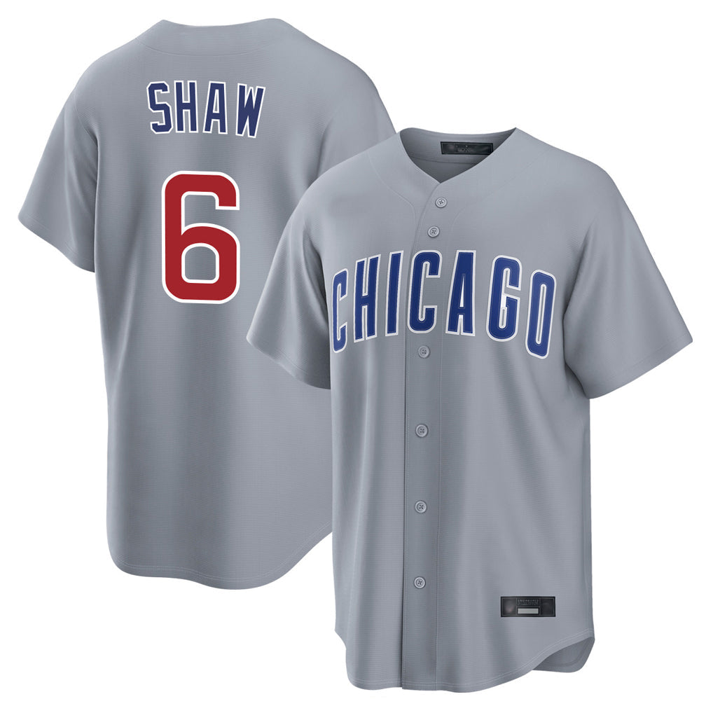 Trusc C.Cubs #6 Matt Shaw Player Gray Home Game Stitched Jerseys