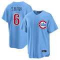 Trusc C.Cubs #6 Matt Shaw Player Light Blue Home Game Stitched Jerseys