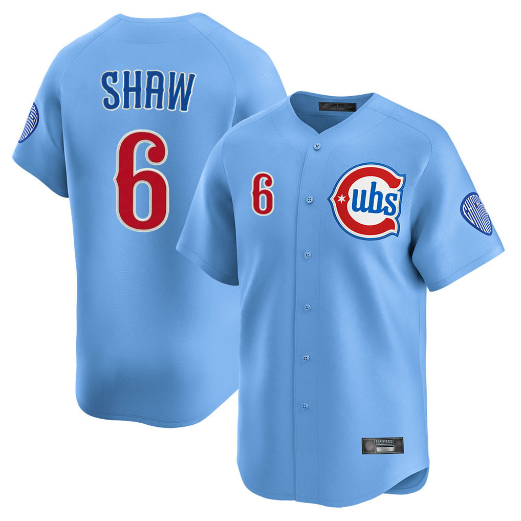 Trusc C.Cubs #6 Matt Shaw Player Light Blue Limited Home Stitched Jerseys