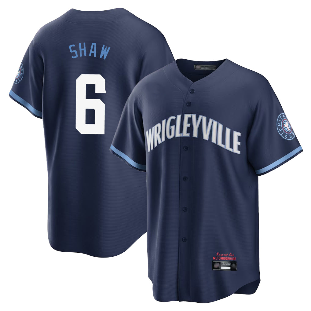 Trusc C.Cubs #6 Matt Shaw Player Navy City Connect Home Game Stitched Jerseys
