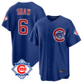 Trusc C.Cubs #6 Matt Shaw Player Royal 150th Anniversary Home Game Stitched Jerseys