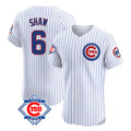 Trusc C.Cubs #6 Matt Shaw Player White 150th Anniversary Limited Elite Home Game Stitched Jerseys