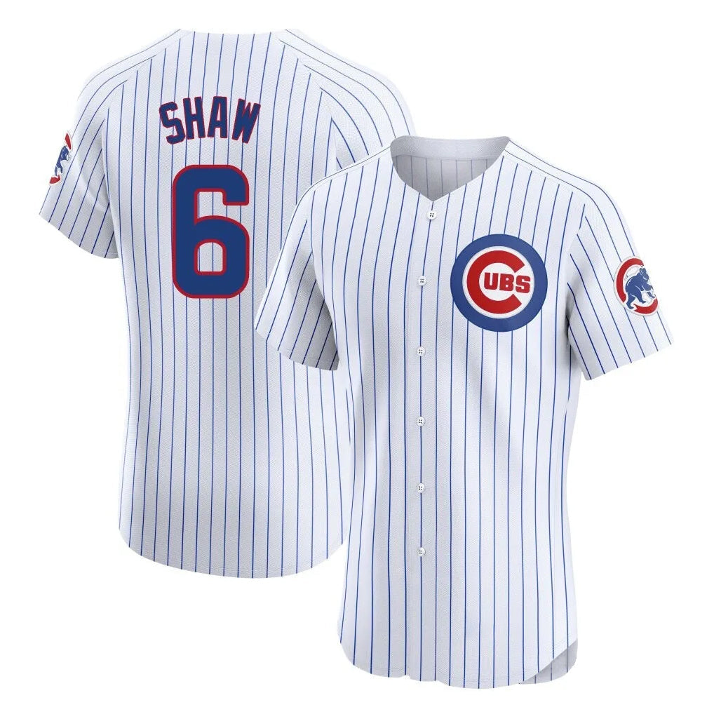 Trusc C.Cubs #6 Matt Shaw Player White Limited Elite Home Game Stitched Jerseys