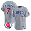 Trusc C.Cubs #7 Dansby Swanson Player Gray Road 150th Anniversary Limited Home Stitched Jerseys