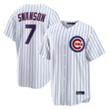 Trusc C.Cubs #7 Dansby Swanson Player White Game Home Stitched Jerseys