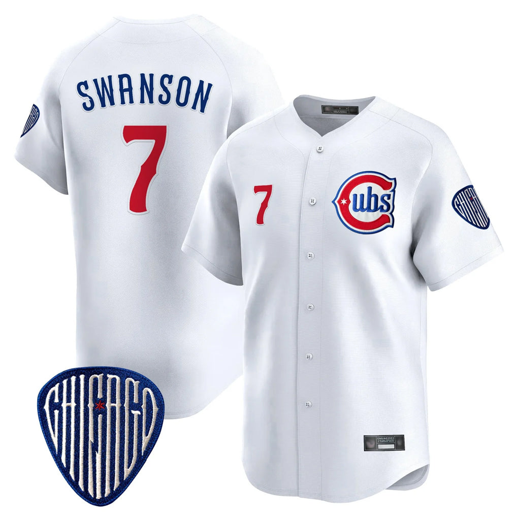 Trusc C.Cubs #7 Dansby Swanson Player White Vapor Premier Limited Home Stitched Jerseys
