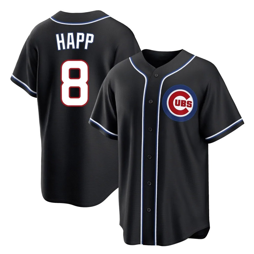 Trusc C.Cubs #8 Ian Happ Player Black Fashion Out Game Stitched Jerseys