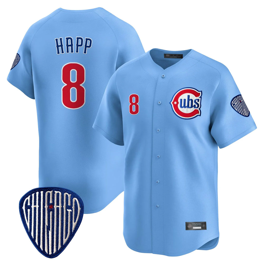Trusc C.Cubs #8 Ian Happ Player Blue Vapor Premier Limited Home Stitched Jerseys