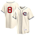 Trusc C.Cubs #8 Ian Happ Player Cream Field of Dreams Home Game Stitched Jerseys