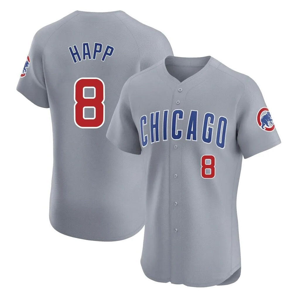 Trusc C.Cubs #8 Ian Happ Player Gray Road Limited Elite Home Stitched Jerseys
