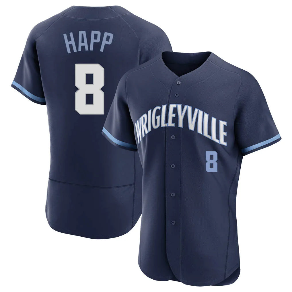 Trusc C.Cubs #8 Ian Happ Player Navy City Connect Limited Elite Home Stitched Jerseys
