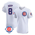 Trusc C.Cubs #8 Ian Happ Player White 150th Anniversary Limited Elite Home Game Stitched Jerseys