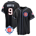 Trusc C.Cubs #9 Miguel Amaya Player Black Fashion Out 150th Anniversary Game Stitched Jerseys