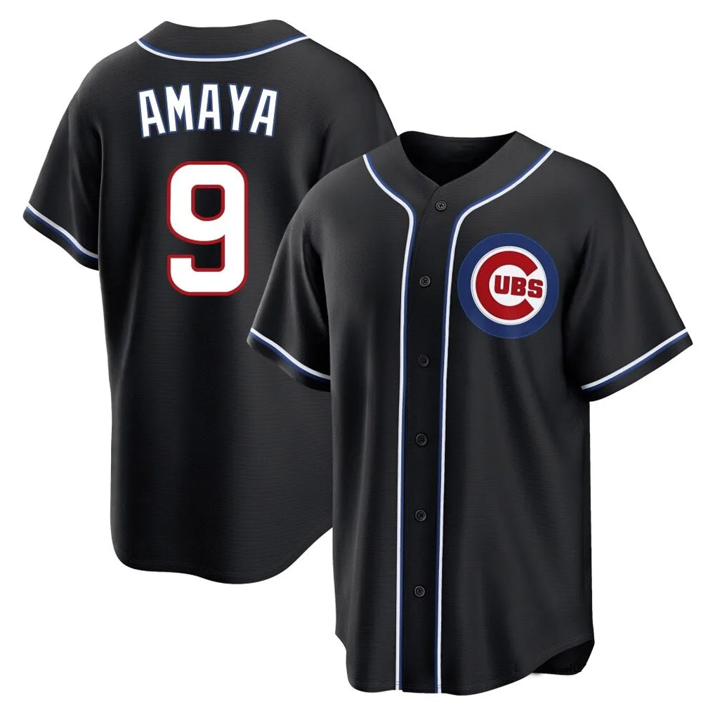 Trusc C.Cubs #9 Miguel Amaya Player Black Fashion Out Game Stitched Jerseys