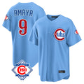 Trusc C.Cubs #9 Miguel Amaya Player Light Blue 150th Anniversary Home Game Stitched Jerseys
