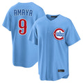 Trusc C.Cubs #9 Miguel Amaya Player Light Blue Home Game Stitched Jerseys