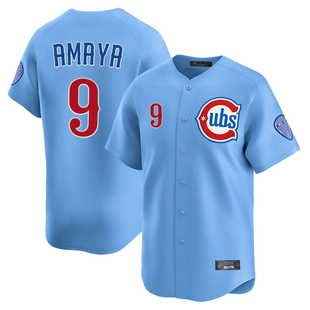 Trusc C.Cubs #9 Miguel Amaya Player Light Blue Limited Home Stitched Jerseys
