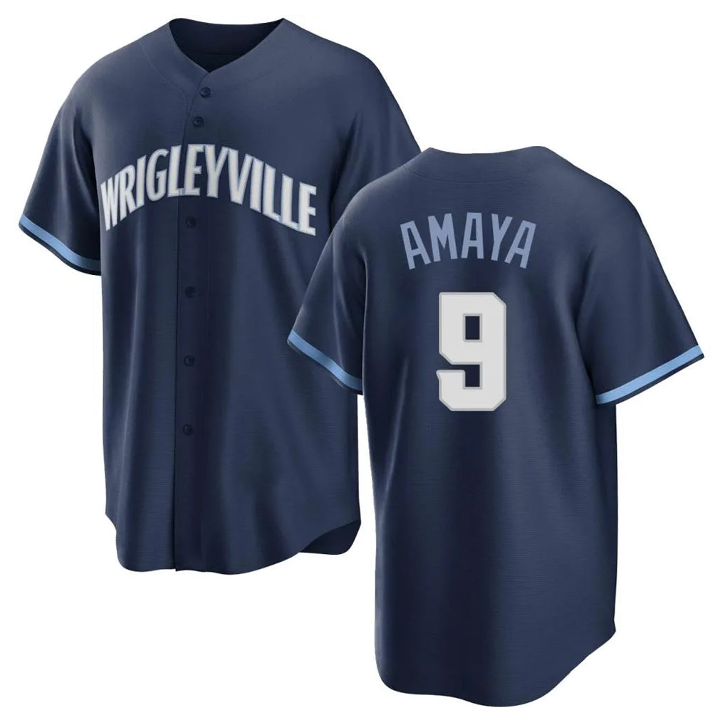Trusc C.Cubs #9 Miguel Amaya Player Navy City Connect Home Game Stitched Jerseys