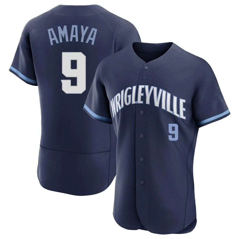 Trusc C.Cubs #9 Miguel Amaya Player Navy City Connect Limited Elite Home Stitched Jerseys