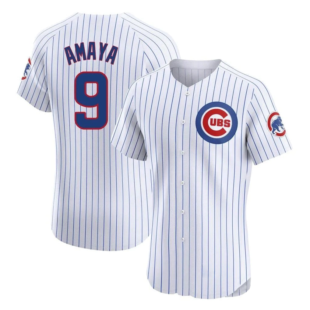 Trusc C.Cubs #9 Miguel Amaya Player White Limited Elite Home Game Stitched Jerseys