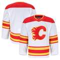 Trusc C.Flames White Away Authentic Pro Jerseys