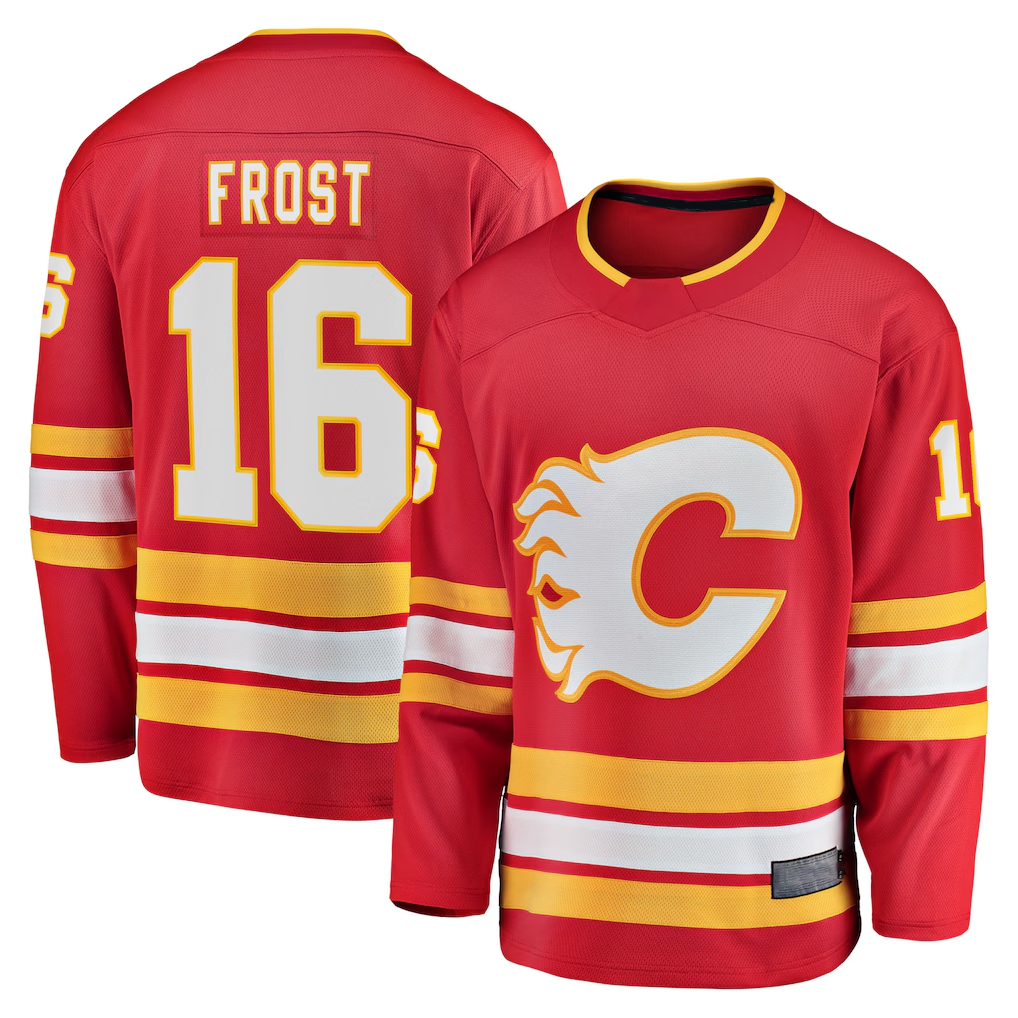 Trusc C.Flames #16 Morgan Frost Red Home Breakaway Jerseys