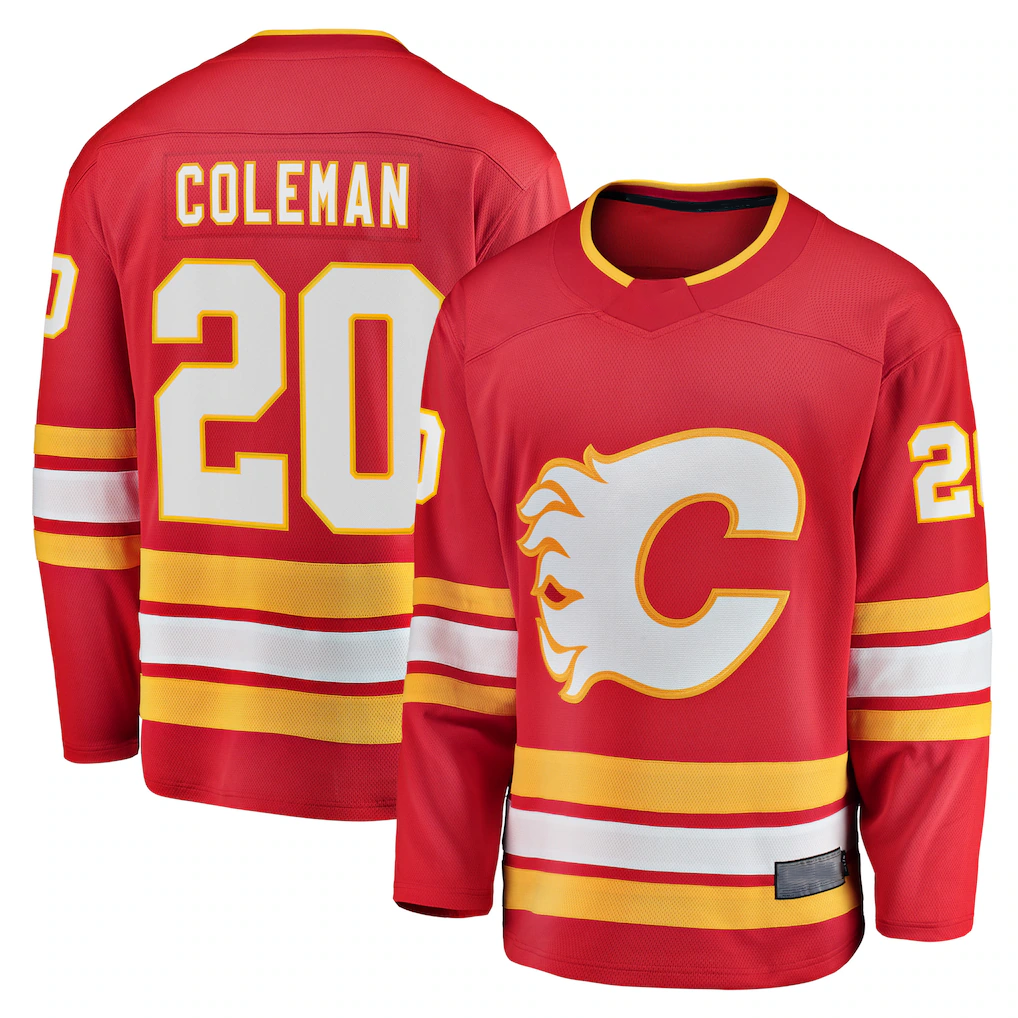 Trusc C.Flames #20 Blake Coleman Red Home Breakaway Player Jerseys
