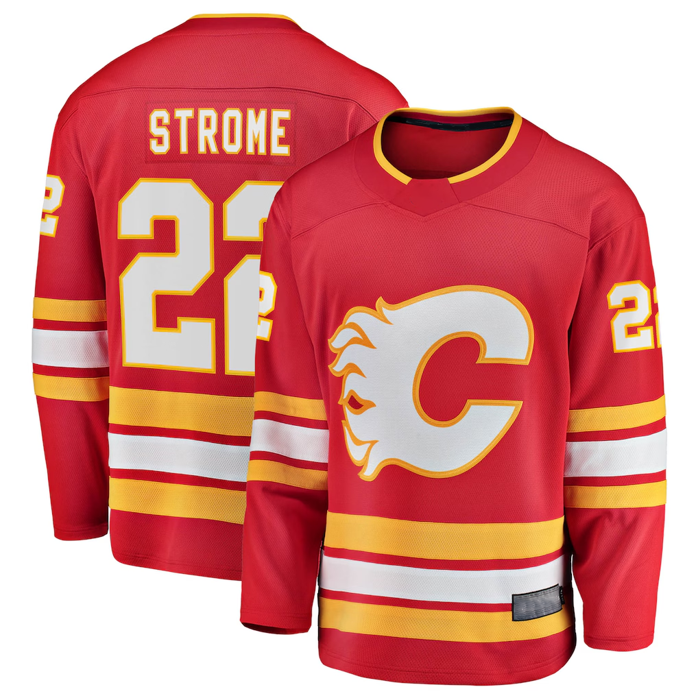 Trusc C.Flames #22 Ryan Strome Red Home Breakaway Jerseys