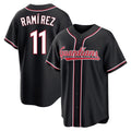 Trusc C.Guardians #11 Jose Ramirez Player Black Fashion Out Home Game Stitched Jerseys