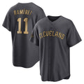 Trusc C.Guardians #11 Jose Ramirez Player Charcoal All-Star Limited Home Stitched Jerseys