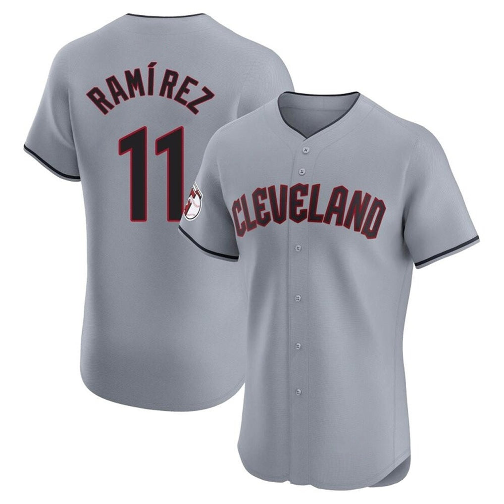 Trusc C.Guardians #11 Jose Ramirez Player Gray Road Limited Elite Home Stitched Jerseys