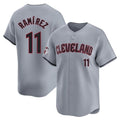 Trusc C.Guardians #11 Jose Ramirez Player Gray Road Limited Home Stitched Jerseys