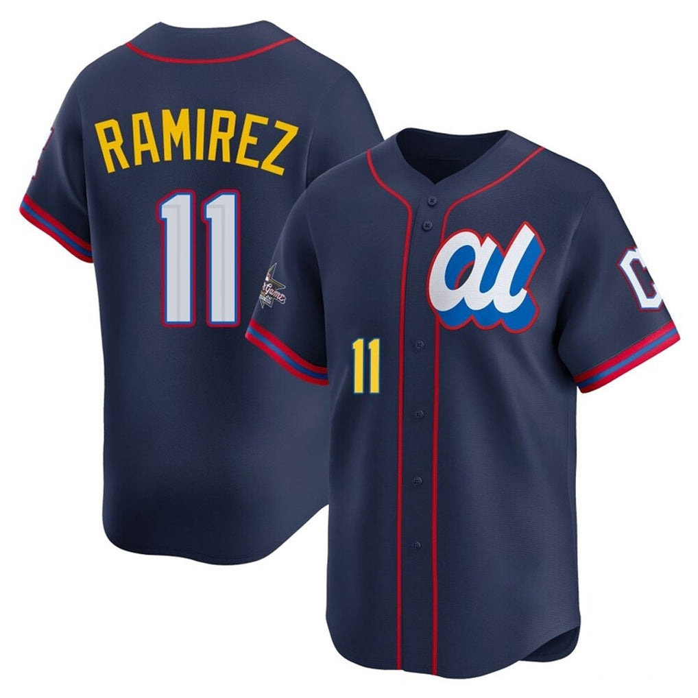 Trusc C.Guardians #11 Jose Ramirez Player Navy American League All-Star Edition Limited Home Stitched Jerseys