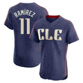 Trusc C.Guardians #11 Jose Ramirez Player Navy City Connect Limited Elite Home Stitched Jerseys