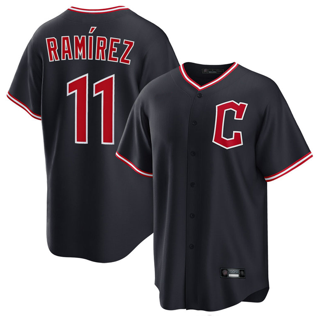 Trusc C.Guardians #11 Jose Ramirez Player Navy Home Game Stitched Jerseys