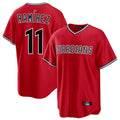 Trusc C.Guardians #11 Jose Ramirez Player Red Home Game Stitched Jerseys