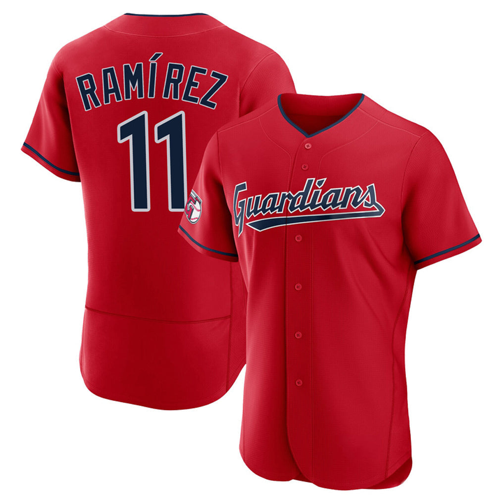 Trusc C.Guardians #11 Jose Ramirez Player Red Limited Elite Home Stitched Jerseys