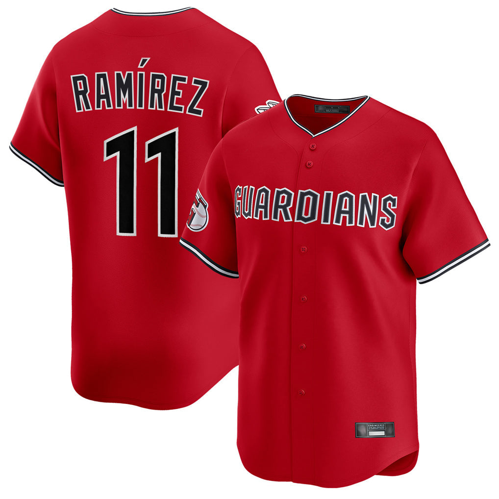 Trusc C.Guardians #11 Jose Ramirez Player Red Limited Home Stitched Jerseys