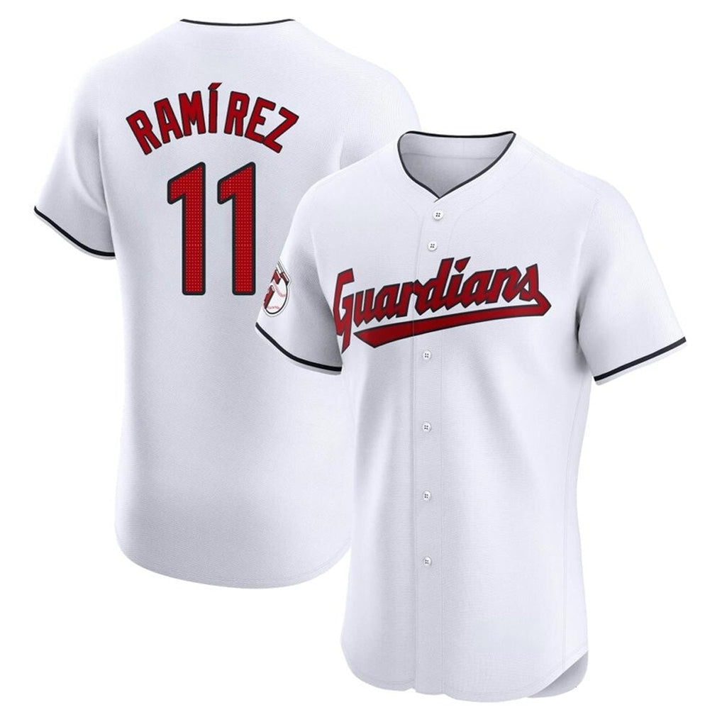 Trusc C.Guardians #11 Jose Ramirez Player White Limited Elite Home Stitched Jerseys