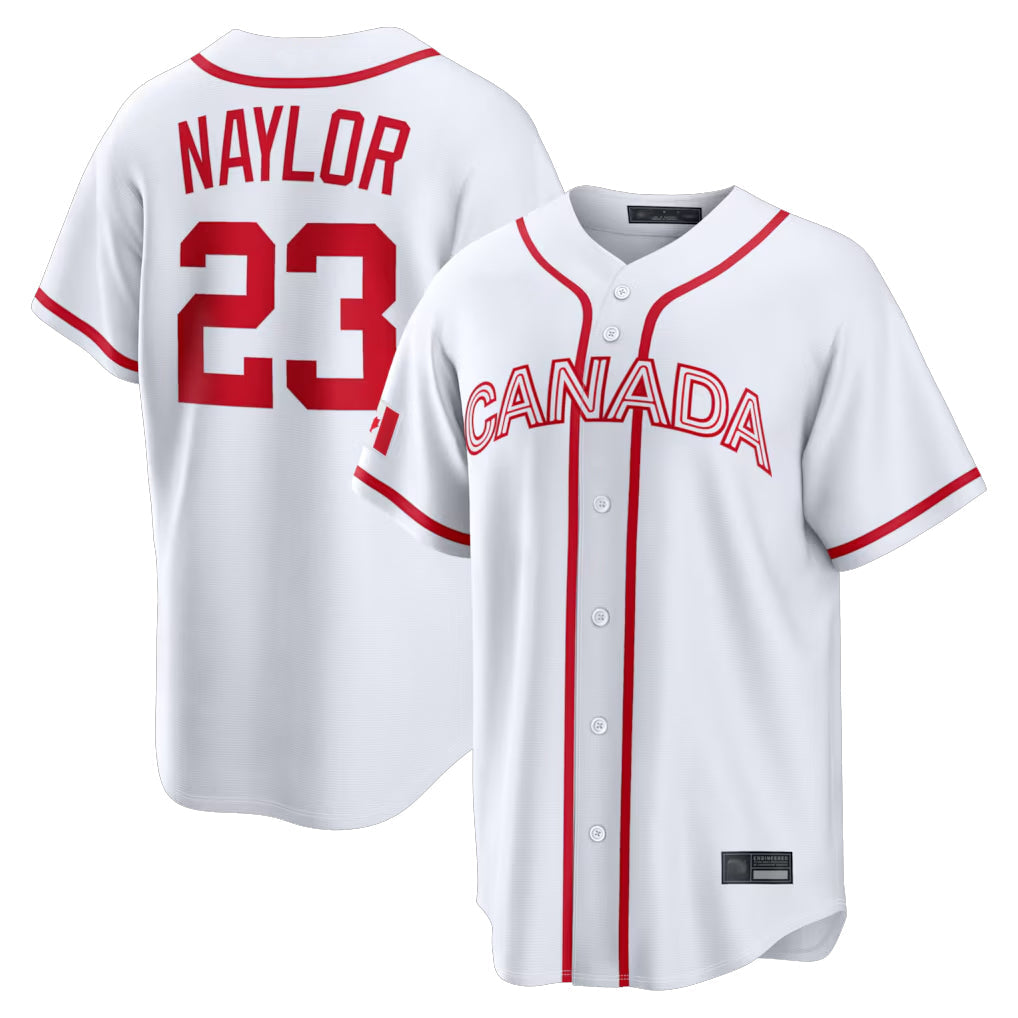 Trusc C.Guardians #23 Bo Naylor Player White World Classic Home Game Stitched Jerseys