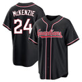 Trusc C.Guardians #24 Triston McKenzie Player Black Fashion Out Home Game Stitched Jerseys