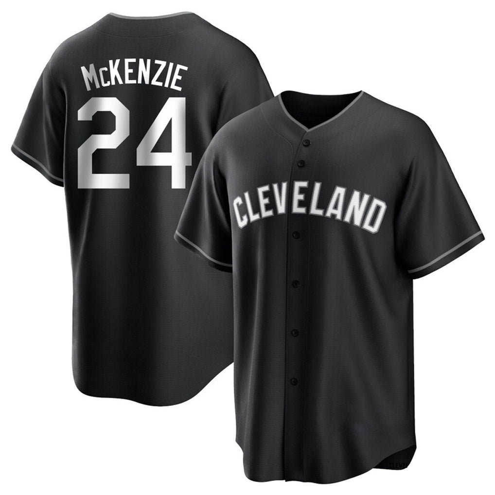 Trusc C.Guardians #24 Triston McKenzie Player Black Home Game Stitched Jerseys